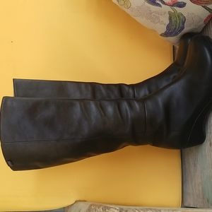 Camper Leather Wedge Boots